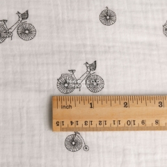 1 yard MOQ printed 100% cotton muslin fabric for baby wrap