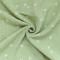 Mint berry print baby muslin swaddle wrap blanket