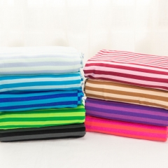 Soft cotton elastane single stripe jersey fabric for clothing